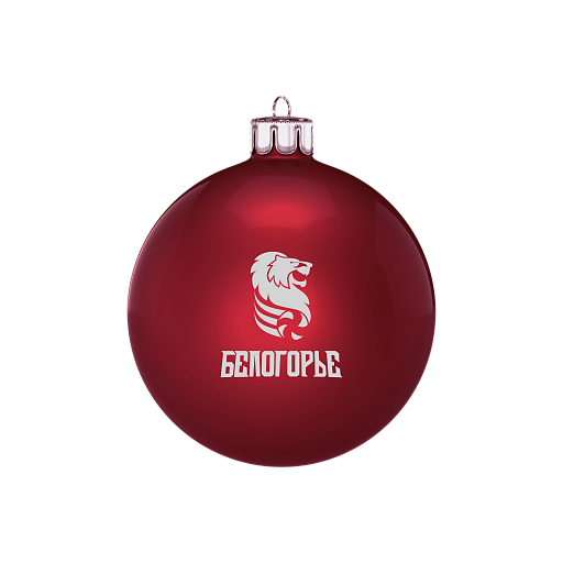 Шар красный матовый 8см